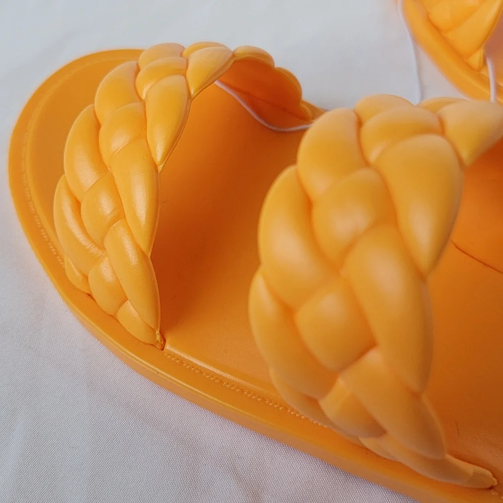 Shade & Shore Reign Braided Jelly Sandals Orange